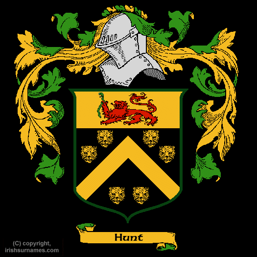 Hunt Family Crest And Meaning Of The Coat Of Arms For The Surname Hunt